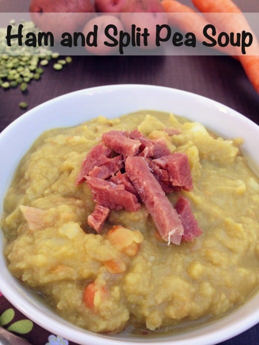 Try this yummy ham and split pea soup recipe this winter season. It is great with leftover ham and is really filling for the whole family including babies