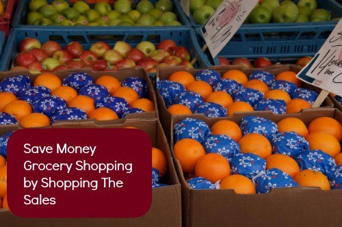 Check out this great post on saving money grocery shopping by Shopping the sales.  This will save you 20-30% on your grocery bill!