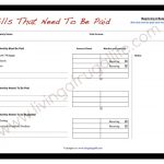 Wants and Needs Budgeting Worksheet