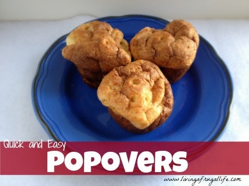 Quick and Easy Popovers