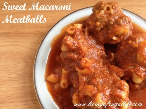 Sweet Macaroni Meatballs