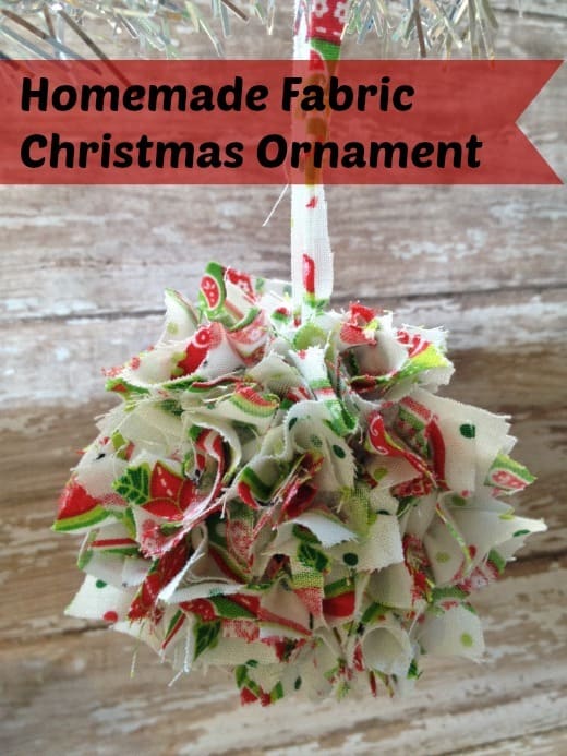 Fill your tree with this frugal fabric christmas ornament. It is super easy to make and would be a fun craft to do with your kids!
