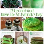 13 green recipes to help your St Patricks day celebration be over the rainbow!  These green food ideas include desserts, drinks, breakfast, lunch and more!
