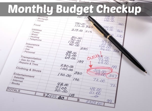 Monthly Budget Check up