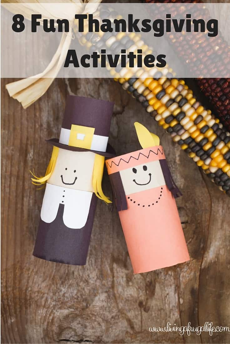 These fun Thanksgiving activities will help keep your kids occupied while you make dinner or while you eat! Includes fun Thanksgiving activities and crafts made with paper, glue,jars, ribbon, silk flowers, pumpkins, mini gourds and other fall themed items.