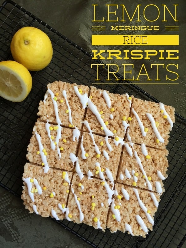 Are you looking for a dessert that is a twist on an old favorite? These Lemon Meringue Rice Krispie Treats will make you the hit of the party!