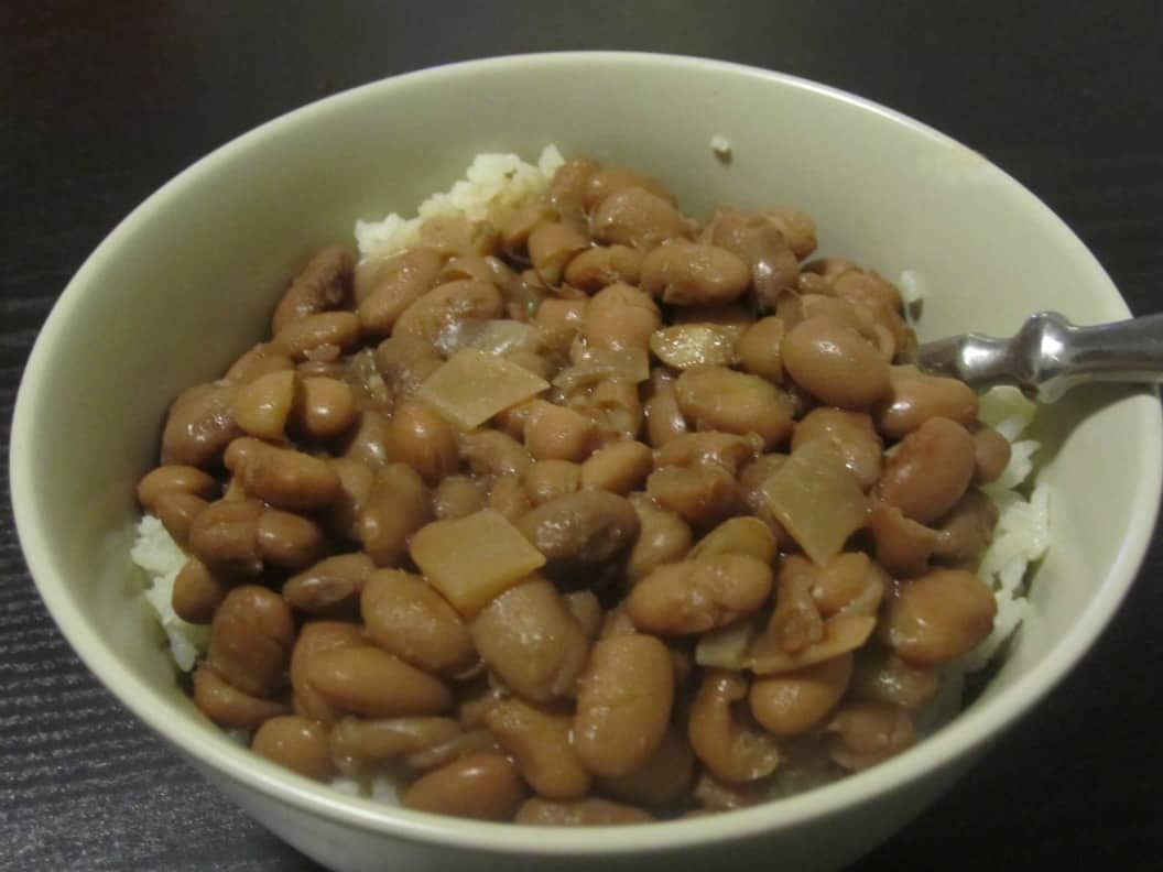 Salty Beans and Onion Garlic Rice Recipe On a Budget