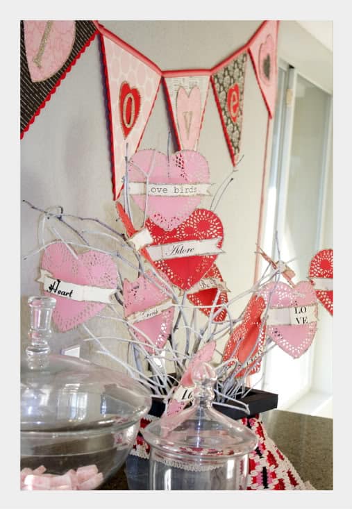 Frugal Valentine Decorations Using Doilies