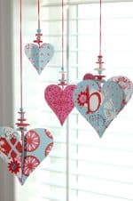 valentine heart and button decoration