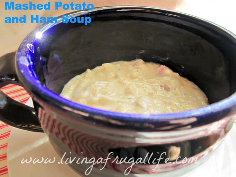 Easy Mashed Potato and Ham Soup Dinner