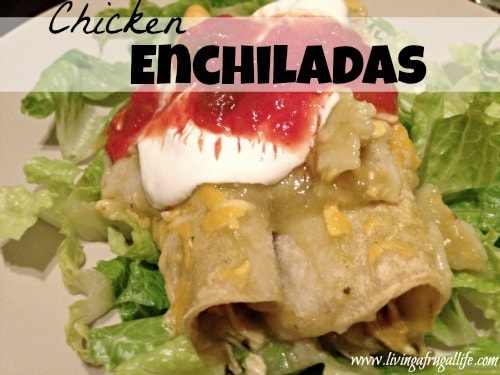 Budget Chicken Enchiladas