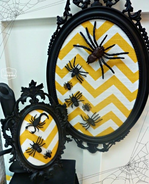 DIY Halloween Chevron Spider Art