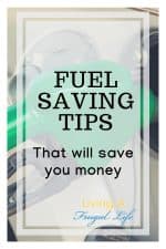 close up of cas pump in a car with text over it that says fuel saving tips that will save you money