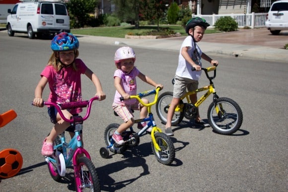 Playing outside with kids