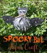 Make this bat paper craft to spookify your halloween decor! Great for all ages!