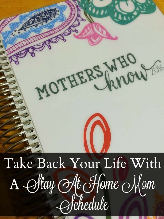 My stay at home mom schedule has changed over time. It now includes making schedules and a housekeeping schedule for moms! Check out how I am using my new found schedule to take back my life!