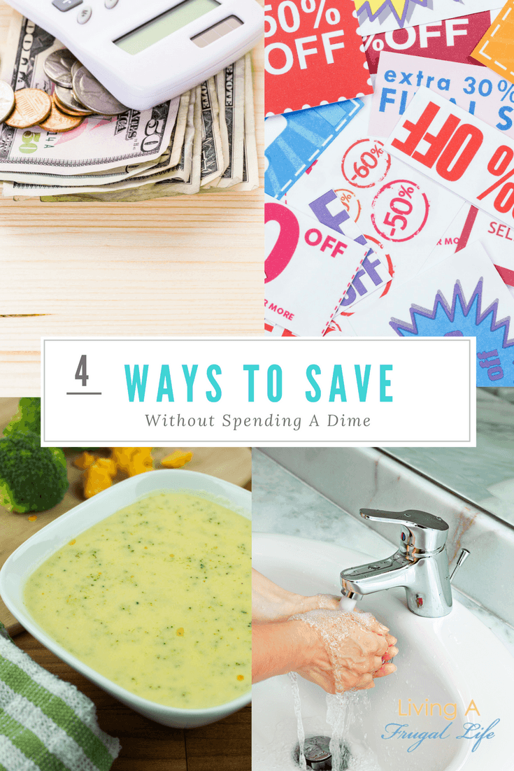 Are you looking for easy ways to save? Using these 4 easy ways to save without spending a dime, you will be able to save money while still keeping your budget in check!