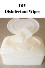 A package of homemade disinfectant wipes